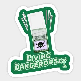 Living Dangerously Card Sleeve Epic Gamer Design Sticker